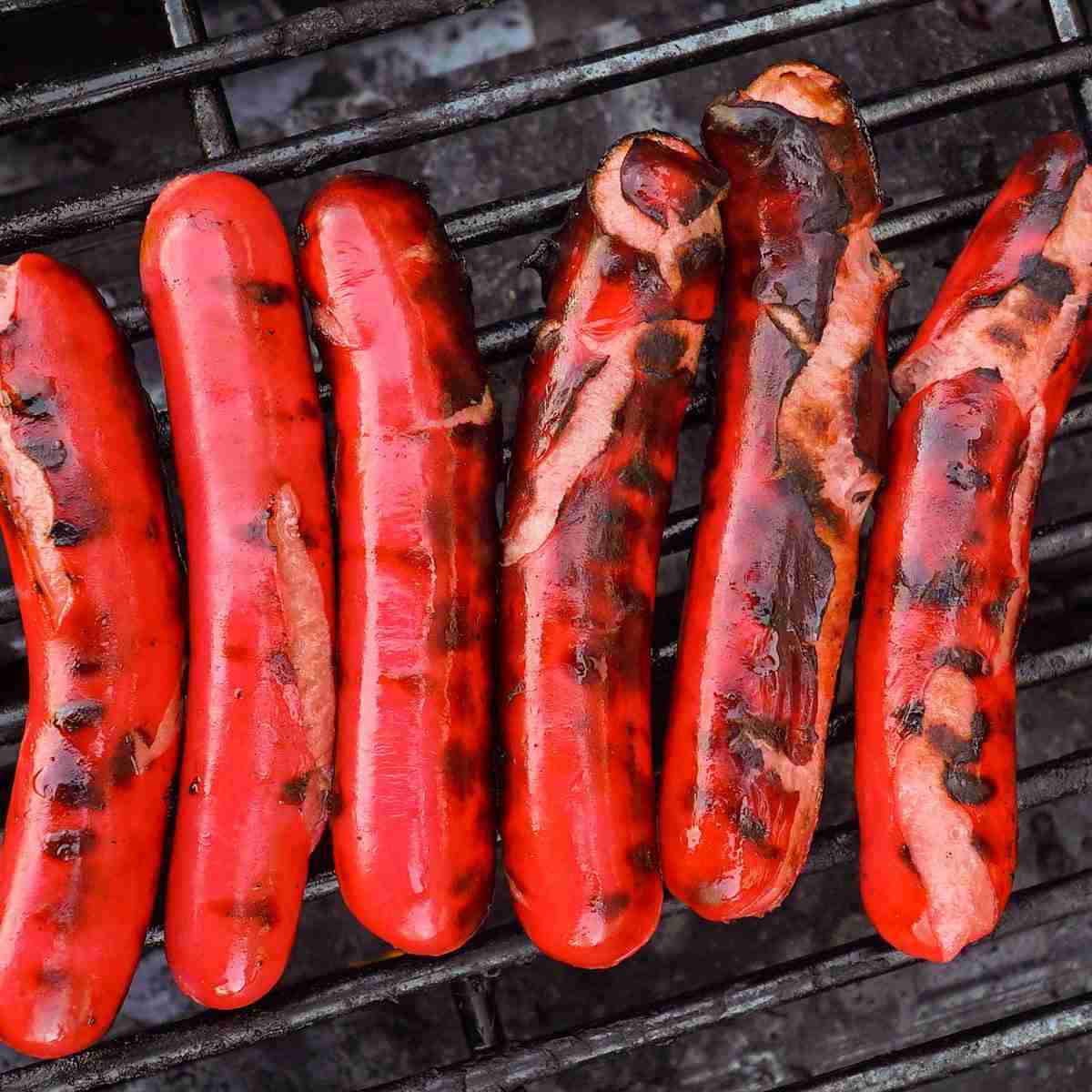 Red Hot Dogs – Jordan’s Natural Casing Red Frankfurters – 3 lb