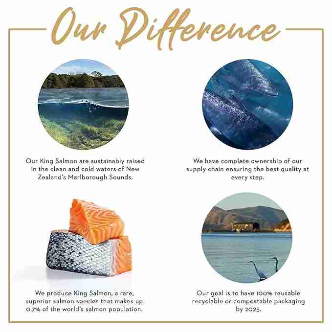 Regal New Zealand King Salmon – Beech Wood Smoked Salmon Slices – 3.5 oz